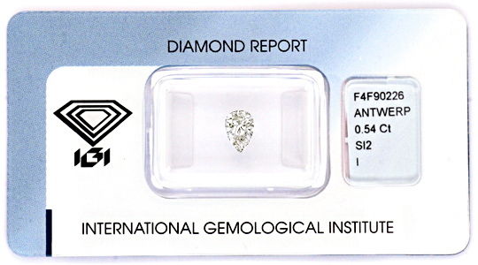 Foto 1 - Diamant 0,54 Carat Tropfen Schliff IGI Expertise, D5800