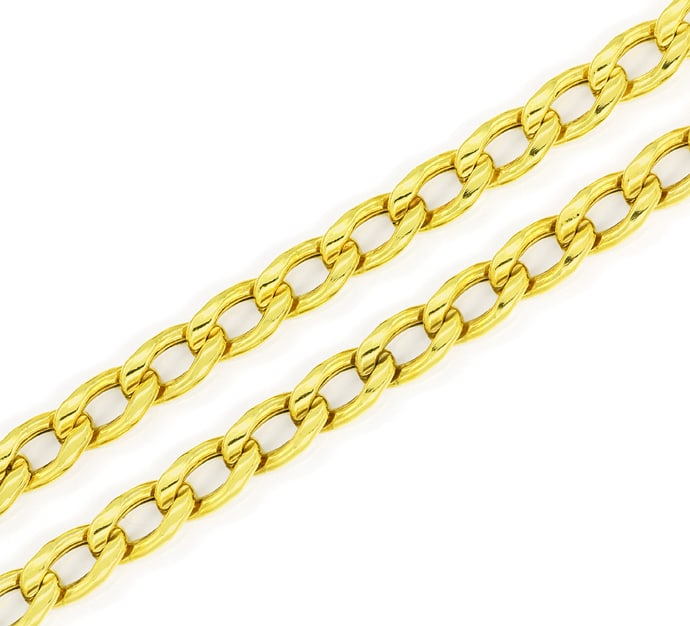 Foto 2 - Goldkette Flachpanzer Halskette 61cm Länge aus Gelbgold, K3210