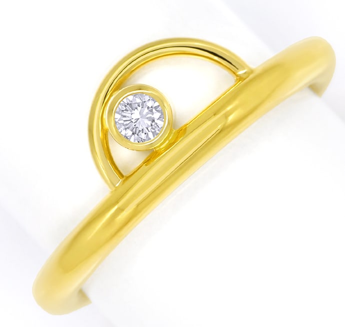 Foto 2 - Formvollendeter Designer-Ring mit Brillant 18K Gelbgold, S2244